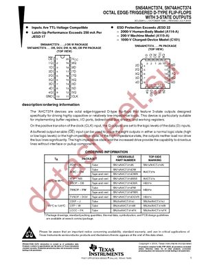 SN74AHCT374PWR datasheet  